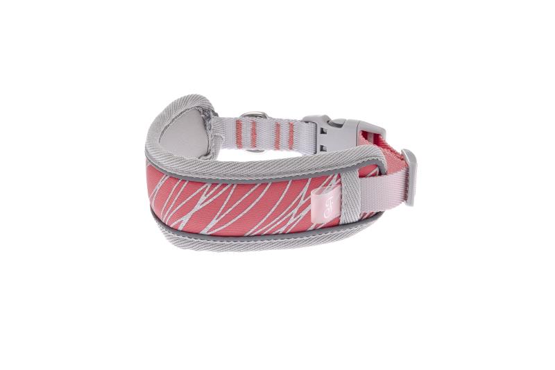 Ferribiella - Collare con Rinforzo Morbido Riflettente ed Imbottita per Cani della linea Onda Reflective