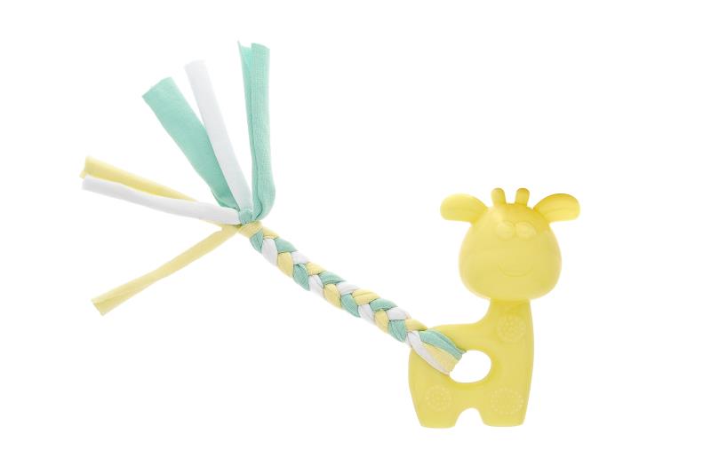 Ferribiella - Gioco Baby Giraffa in Lattice con Coda in Cotone per Cani Cuccioli 9.5 cm