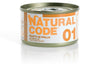 Natural Code - Lattine di Umido Complementare Naturale in Acqua di Cottura per Gatti Adulti 85gr
