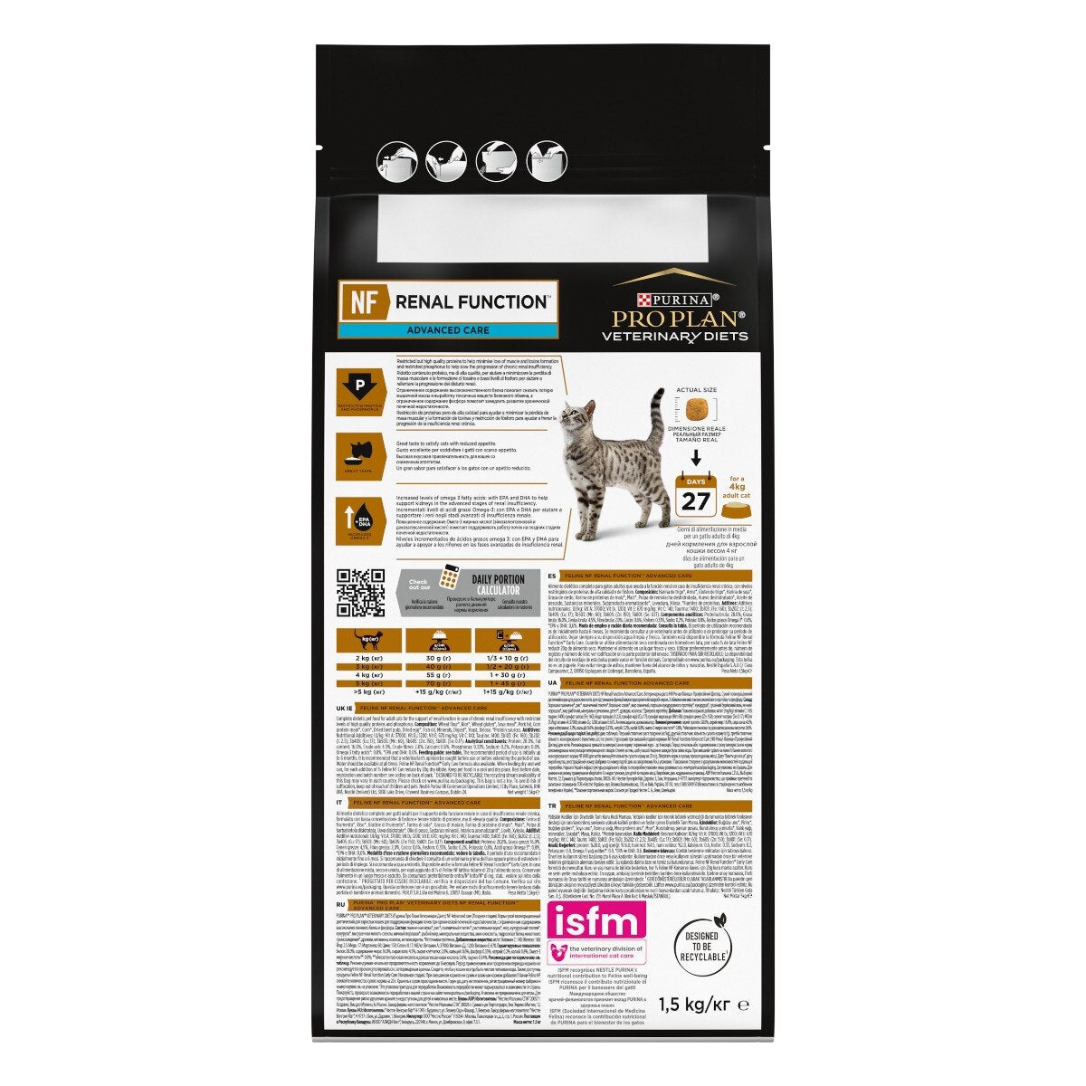 Purina - Crocchette per Gatti NF Renal Function Advanced Care Veterinary Diets 1,5 Kg