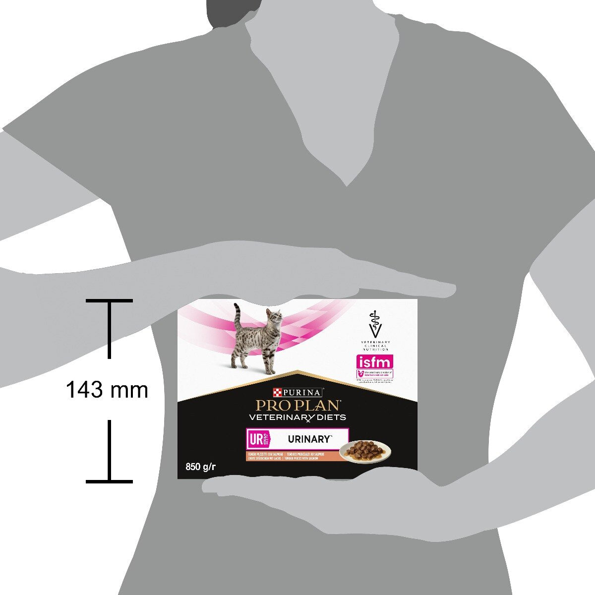 Purina - Bustine di Umido al Salmone per Gatti con Patologie alle Vie Urinarie Pro Plan Veterinary Diets 85g