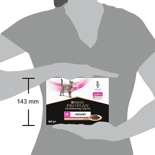 Purina - Bustine di Umido al Salmone per Gatti con Patologie alle Vie Urinarie Pro Plan Veterinary Diets 85g