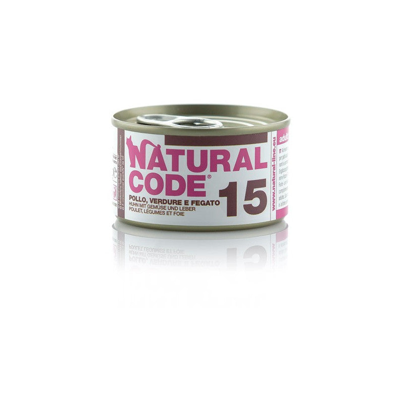 Natural Code - Lattine di Umido Complementare Naturale in Acqua di Cottura per Gatti Adulti 85gr