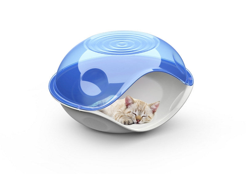 Duck Plain - Cuccia Chiusa Semitrasparente per Gatti e Cani di Piccola Taglia