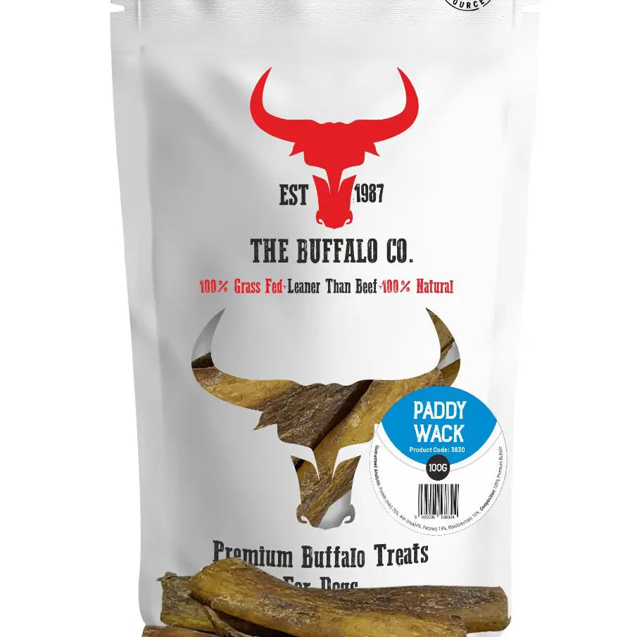The Buffalo Co. - Snack Naturale per Cani Mono Ingrediente di Bufalo Allevato ad Erba
