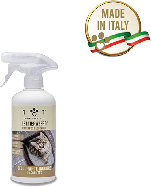 Linea 101 - Deodorante Elimina Cattivi Odori per la Lettiera del Gatto Lettierazero 500ml