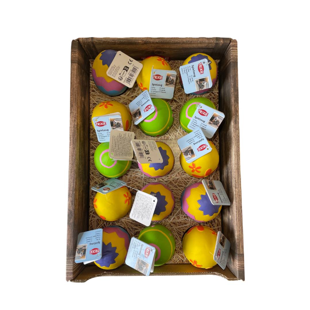 Trixie - Uovo di Pasqua Gioco in Lattex per Cani con Squaker 8 cm