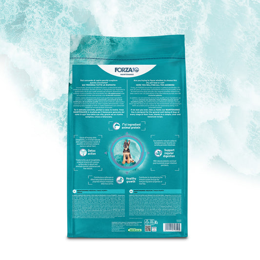 Forza10 - Crocchette Maintenance al Pesce per Cani Cuccioli Medium Large Puppy 12 Kg