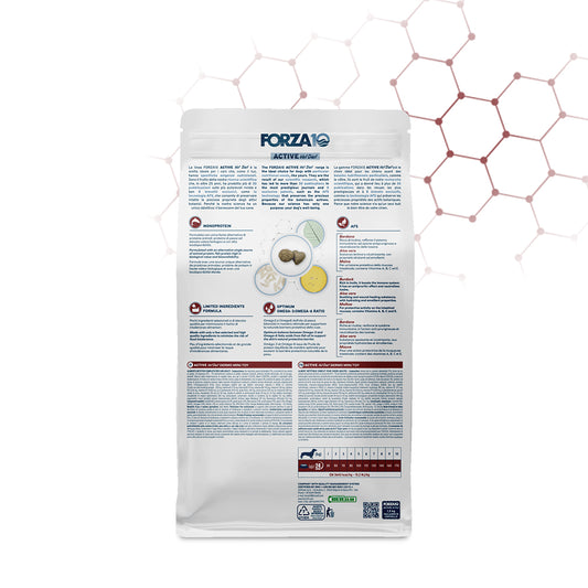 Forza10 - Crocchette per Cani di Piccola Taglia con Disturbi alla Pelle Dermo Active Vet Diet Mini/Toy 1,5 Kg