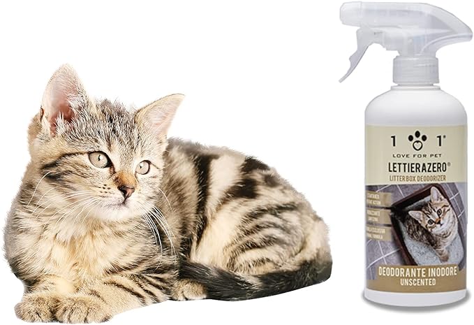Linea 101 - Deodorante Elimina Cattivi Odori per la Lettiera del Gatto Lettierazero 500ml