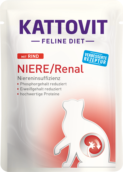 Kattovit - Umido per Gatti con problemi Renali Feline Diet RENAL Buste 85gr