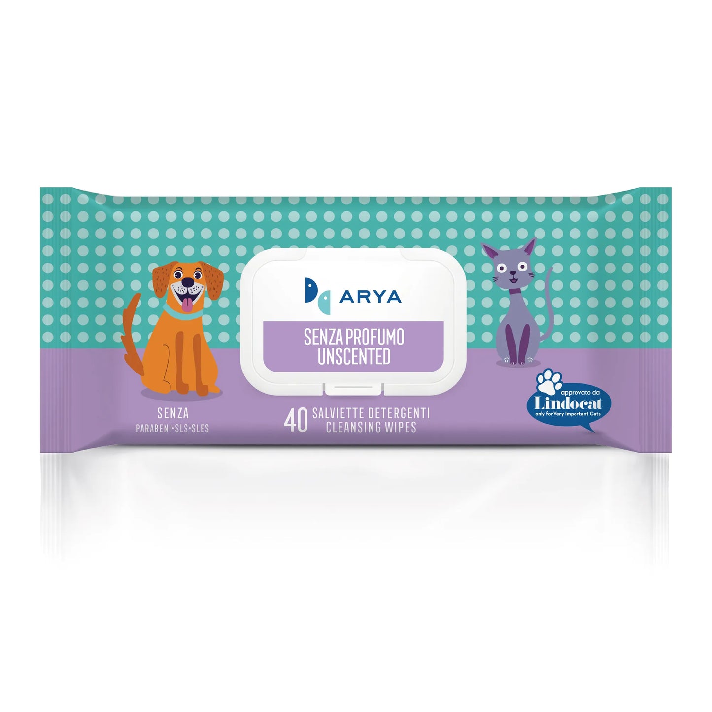salviettine umidificate per cani e gatti, salviettine igieniche per animali, salviettine delicate per cani, salviettine profumate per gatti, salviettine Arya pet care, igiene quotidiana animali domestici, pulizia cane e gatto, salviettine per zampe cane, salviettine per pelo gatto
