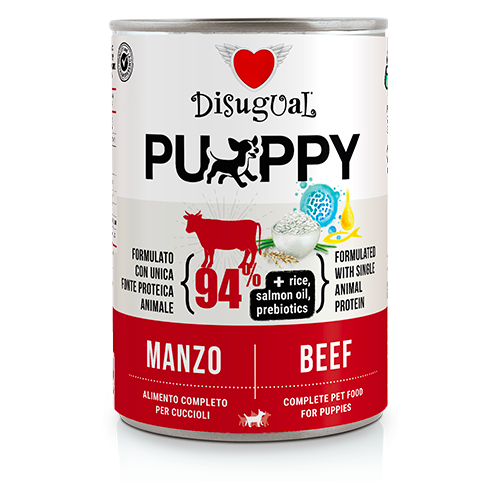 Disugual Paté Cani Cuccioli 94% Umido Monoproteico Puppy Lattina 400g