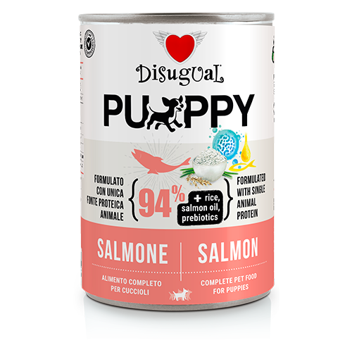 Disugual Paté Cani Cuccioli 94% Umido Monoproteico Puppy Lattina 400g