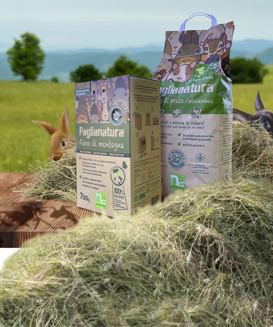 fieno per conigli nani, fieno di prato naturale Paglianatura, fieno per cavie e roditori, fieno 1,3 kg per conigli, cibo naturale per conigli e piccoli animali, fieno ricco di fibre per roditori, fieno per conigli italiani, alimentazione sana per conigli, fieno Paglianatura conigli