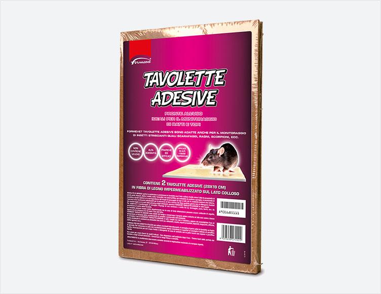 Formevet - Tavolette Adesive per Topi e Insetti 28x19 cm