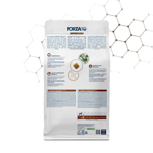 Crocchette dietetiche Forza10 Fase 2 con agnello e sorgo, per cani con diarrea, colite, vomito e disturbi intestinali. Made in Italy, alta digeribilità, crocchette dieta intestinale cane, Forza10 Fase2 agnello sorgo, crocchette per colite cani, crocchette ipoallergeniche disturbi intestinali