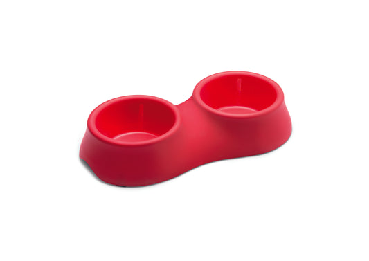 Imac - Dea 22 Ciotola Doppia per Cani e Gatti in Plastica Rigida Riciclata Second Life