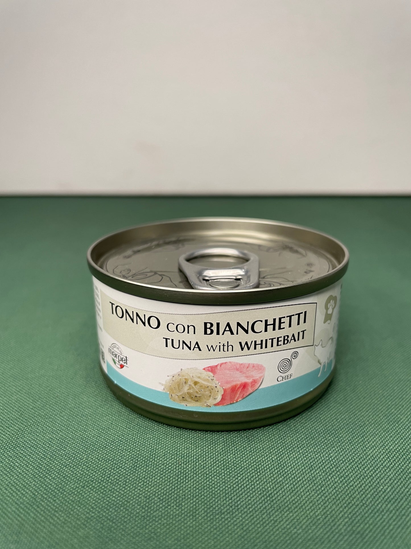 Marpet - Lattina con Sfilaccetti in acqua di cottura per gatti Chef 80g