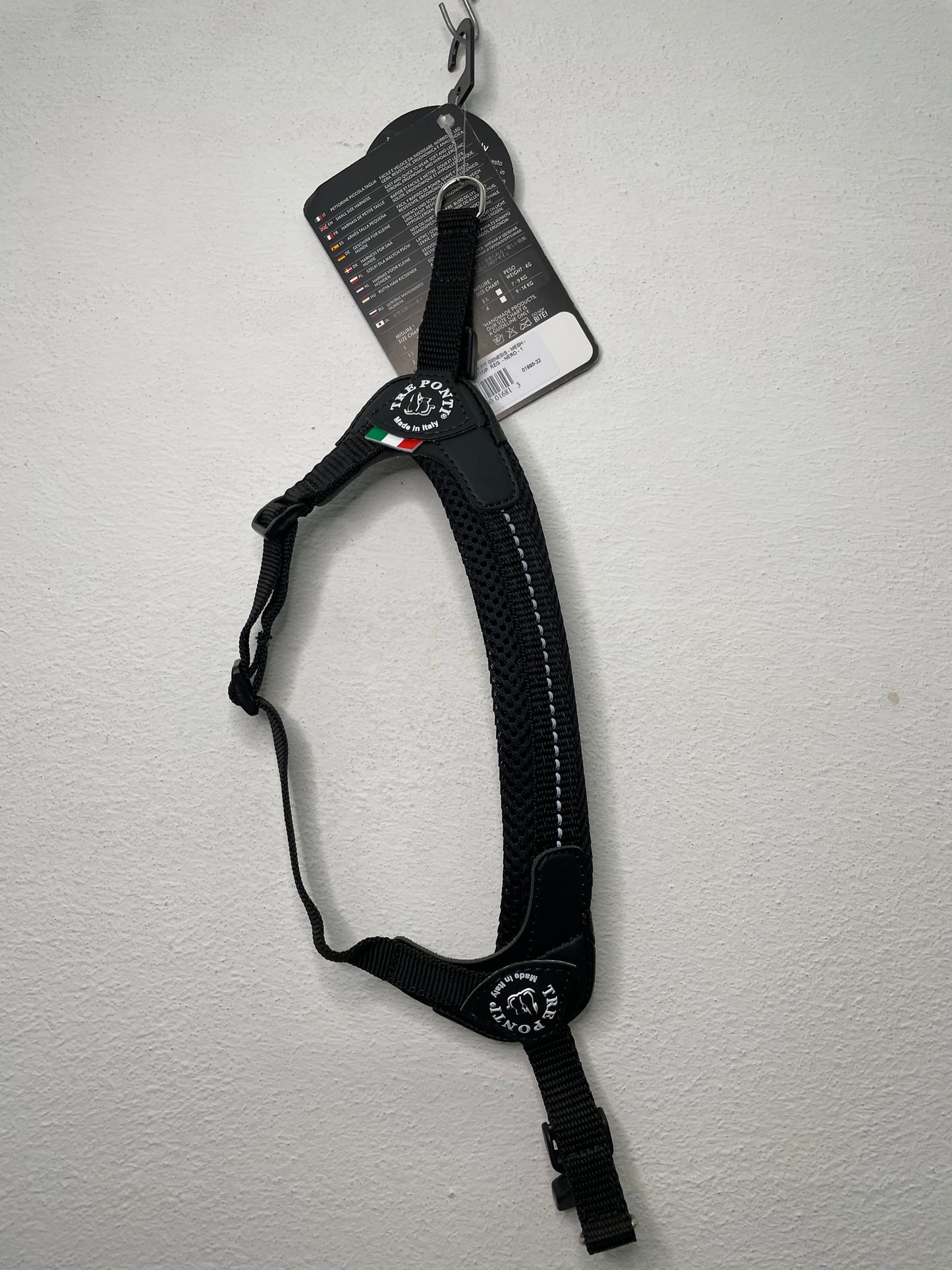 Tre Ponti - Pettorina Artigianale Italiana con sottopancia regolabile per cani