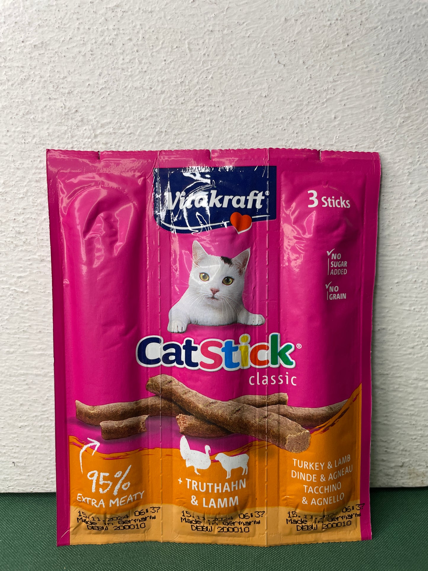 Vitakraft - Snack per Gatto Senza Zucchero Cat Stick Classic 3x6g