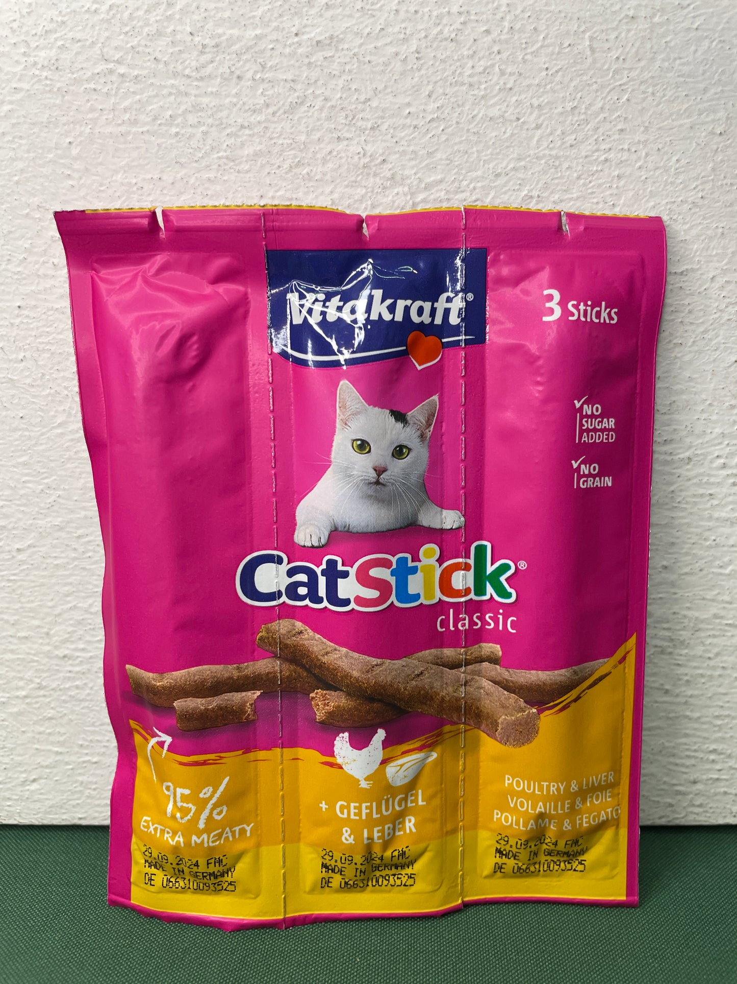 Vitakraft - Snack per Gatto Senza Zucchero Cat Stick Classic 3x6g
