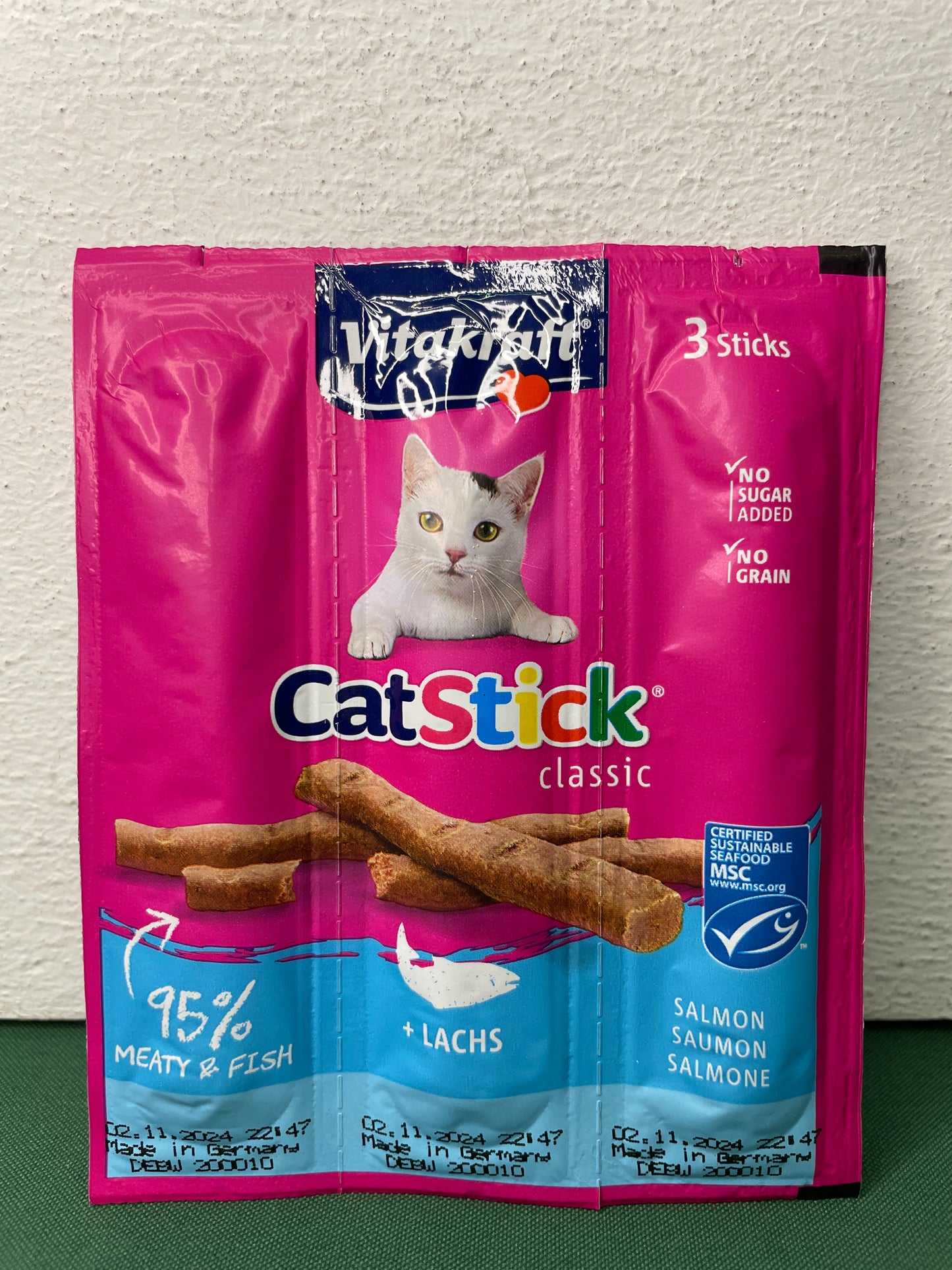 Vitakraft - Snack per Gatto Senza Zucchero Cat Stick Classic 3x6g