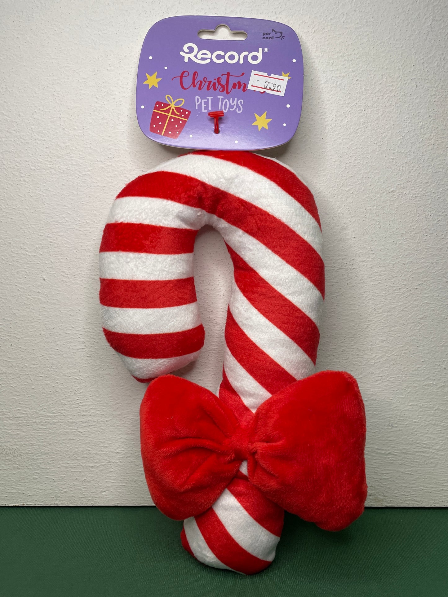 Record - Gioco in Peluches per Cani Natalizio Soffice e Resistente 15 x 25 cm