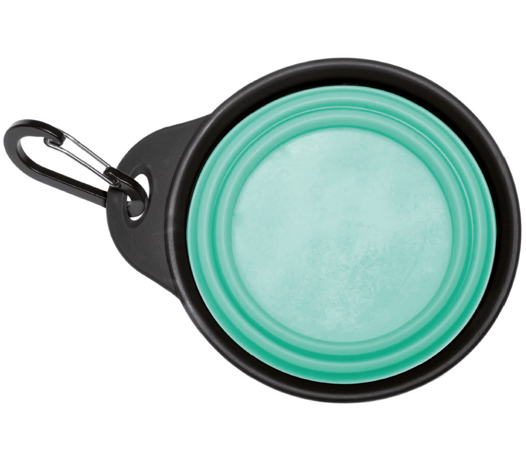 Ciotola pieghevole Imac in silicone food-grade, con moschettone, 3 capacità (380 1000 ml). Perfetta per cibo e acqua durante escursioni, viaggio o outdoor, ciotola da viaggio silicone, Imac ciotola collassabile, ciotola cane gatti portatile, silicone travel bowl pet