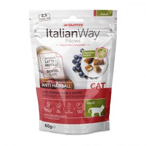 ItalianWay - Snack Fagottini Croccanti Grain Free per Gatti Pillows Senza Cereali 60g
