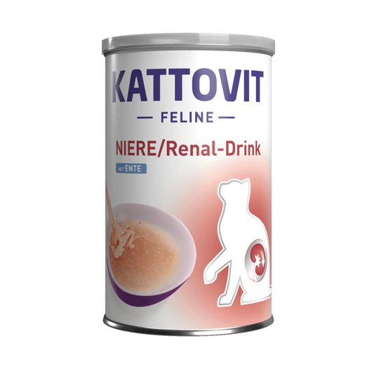 kattovit renal gatto drink, zuppa gatto reni, drink gatto insufficienza renale, bevanda gatto idratazione, snack liquido gatto renal, kattovit gatto renal