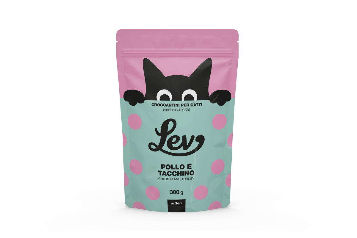 Crocchette Lev gattini, Crocchette per gatti cuccioli, Cibo secco per gatti cuccioli, Alimento completo gattini, Crocchette per gatti senza coloranti, Crocchette con olio di oliva e omega 3, Crocchette ricche di proteine per gattini