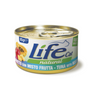 Umido gatto, umido per gatto, umido gatti, umido per gatti, umido naturale per gatti tonno con frutta, Life Natural frutta, cibo umido gatti senza additivi, frutta per gatti, ricette Life Cat Natural Fruit 85 g, tonno con mela, tonno con papaya