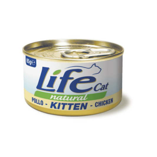 umido gattini Life Natural, Kitten umido brodo gattino 85g, Life Natural Kitten pollo, alimento umido crescita gattini, Life Natural Kitten tonno