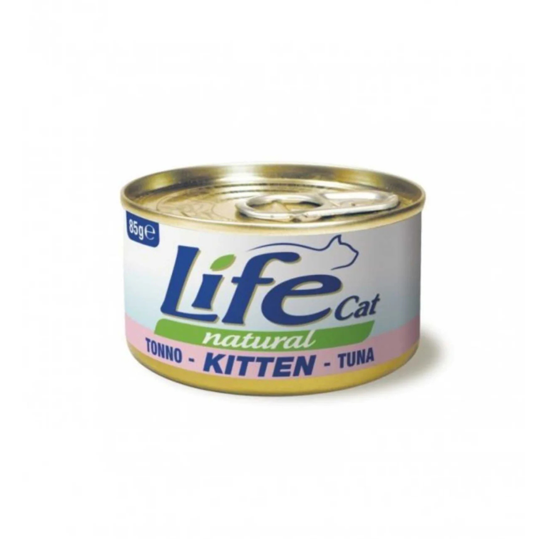 umido gattini Life Natural, Kitten umido brodo gattino 85g, Life Natural Kitten pollo, alimento umido crescita gattini, Life Natural Kitten tonno