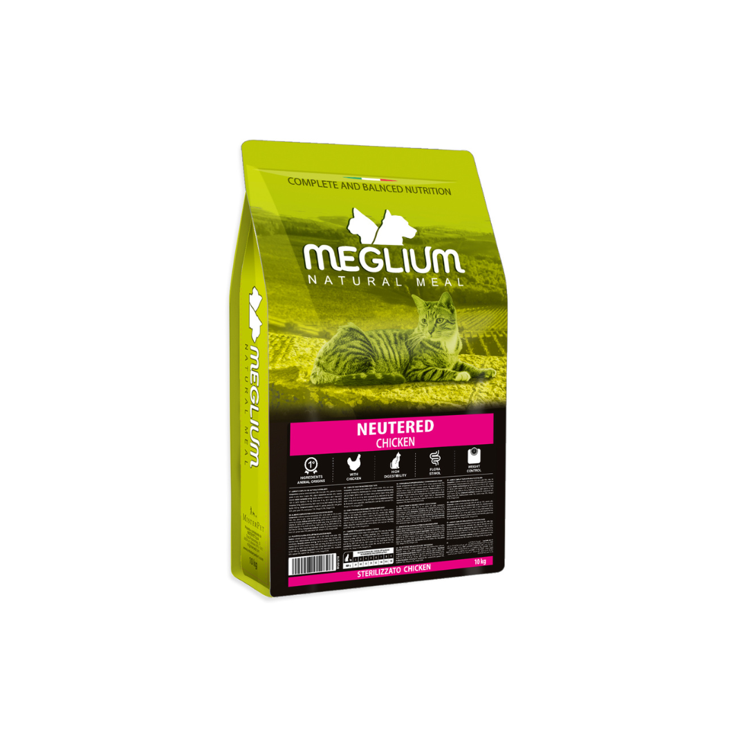 crocchette gatti sterilizzati 10 kg, Meglium sterilizzato, cibo secco gatti sterilizzati, crocchette pollo manzo gatto, crocchette economiche gatto