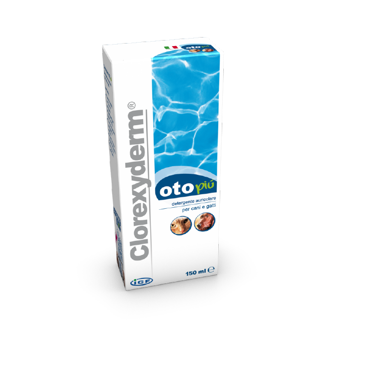 ICF - Soluzione Detergente Auricolare per Cani e Gatti contro il Cerume Clorexyderm Oto Più 150ml