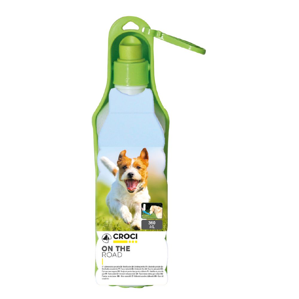 Croci - Borraccia da Viaggio in Plastica per Cani