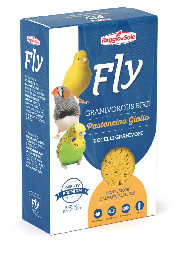 Raggio di Sole - Pastoncino Giallo per Uccelli Granivori Fly Hobby