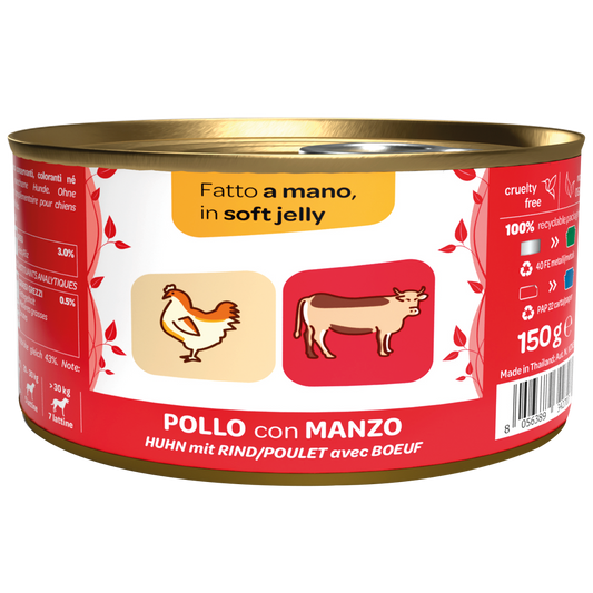 We Nature - Lattina di Umido Naturale in Gelatina Morbida per Cani Adulti 150gr