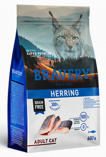 Bravery - Crocchette per Gatti Adulti Ipoallergeniche e Senza Cerali Grain Free