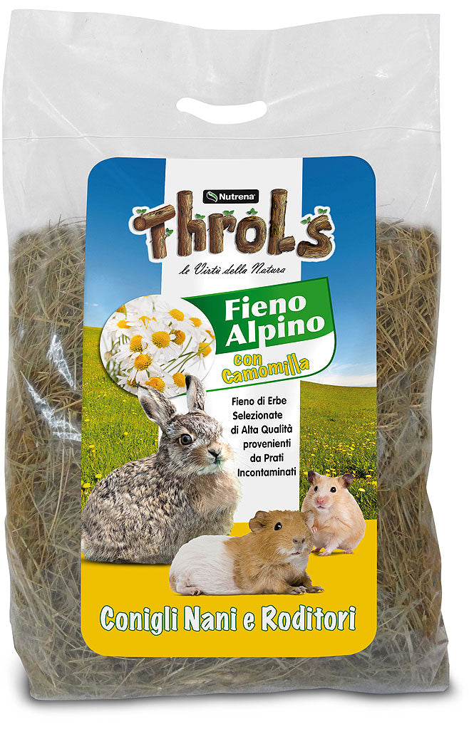 Fieno per conigli, fieno alpino, fieno naturale conigli nani, fieno alpino roditori, fieno Throls con camomilla, fieno di qualità coniglio erba Mazzolina, fieno vegetariano per piccoli mammiferi