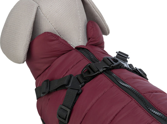 trixie pirou piumino cane, giubbotto cane impermeabile, piumino con pettorina integrata cane, cappottino invernale per cani trixie, abbigliamento cani inverno, giubbetto imbottito cane