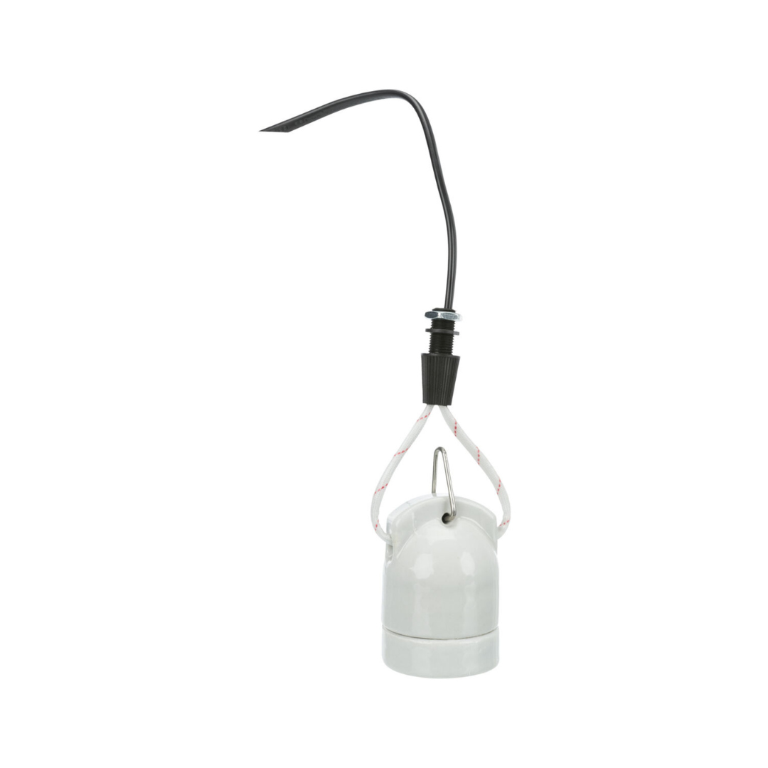 portalampada porcellana 250 W rettili, Trixie Pro Socket terrario, portalampada cavo 1,80 m ceramico, supporto lampada per terrari E27 250W, portalampada termico per tartarughe e lucertole