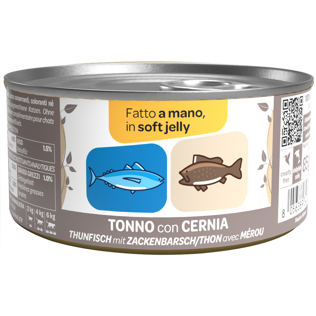 We Nature gatto umido, umido naturale gatto, jelly gatto 85g, cibo naturale cotto al vapore gatto, alimento complementare gatti adulti, cibo per gatti fatto a mano