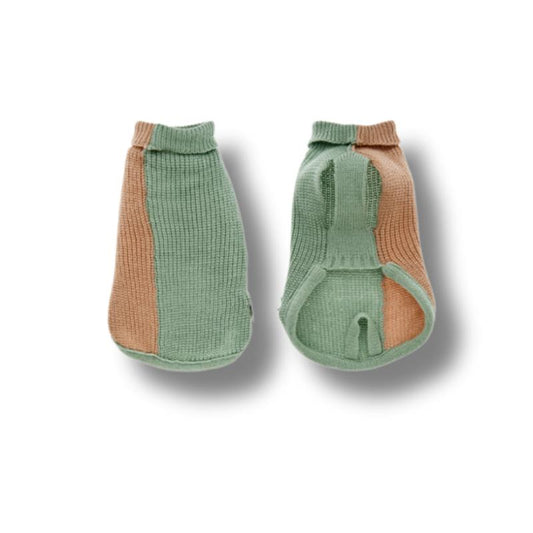 Ferribiella - Maglione Dolcevita Bicolore per Cani di Piccola Taglia e Media