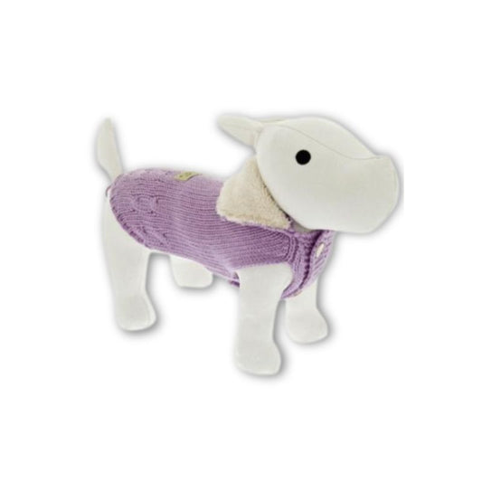 Ferribiella - Maglione con Bottoni, Colletto e Foro Passacoda Cappottino per Cani