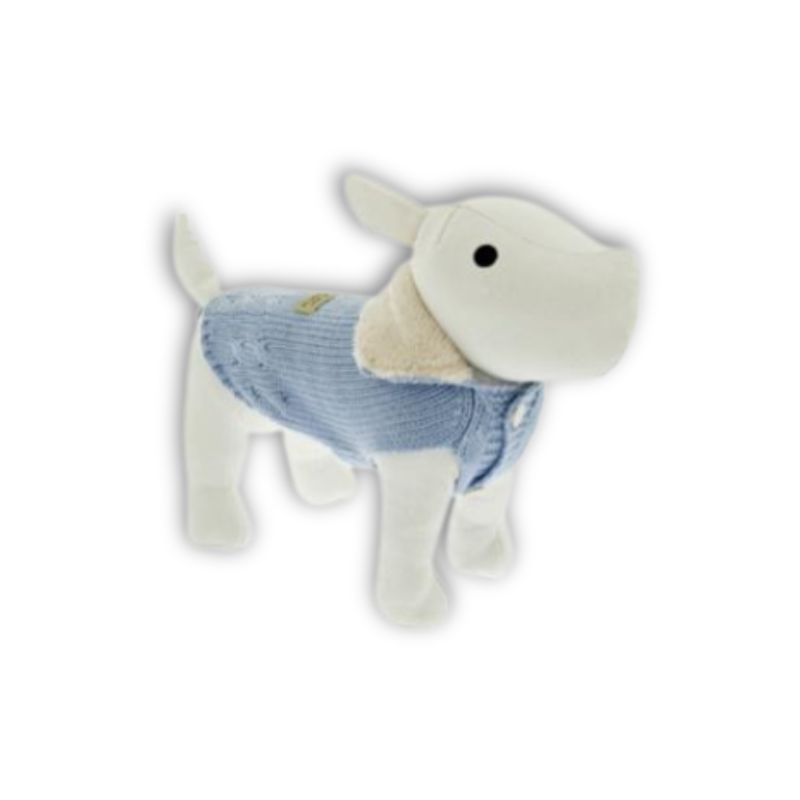 Ferribiella - Maglione con Bottoni, Colletto e Foro Passacoda Cappottino per Cani