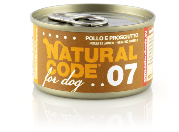 Natural Code umido completo cane 90g, Umido cane Natural Code, Umido ad alta proteina cane adulto, Cibo umido grain free cane, Alimento completo cane senza glutine, Natural Code ricetta monoproteica