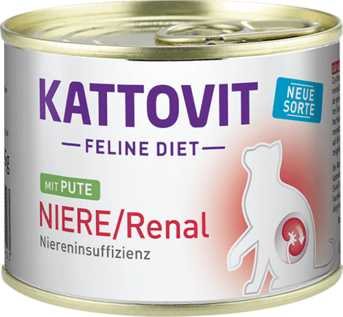 Kattovit - Lattina di Umido per Gatti con Problemi Renali Renal Tacchino 185g